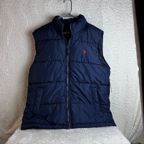 U.S. Polo Assn. Other - U.S. Polo Assn. Mens Puffer Vest Lightweight Warm Polyester Outerwear NWT Navy
